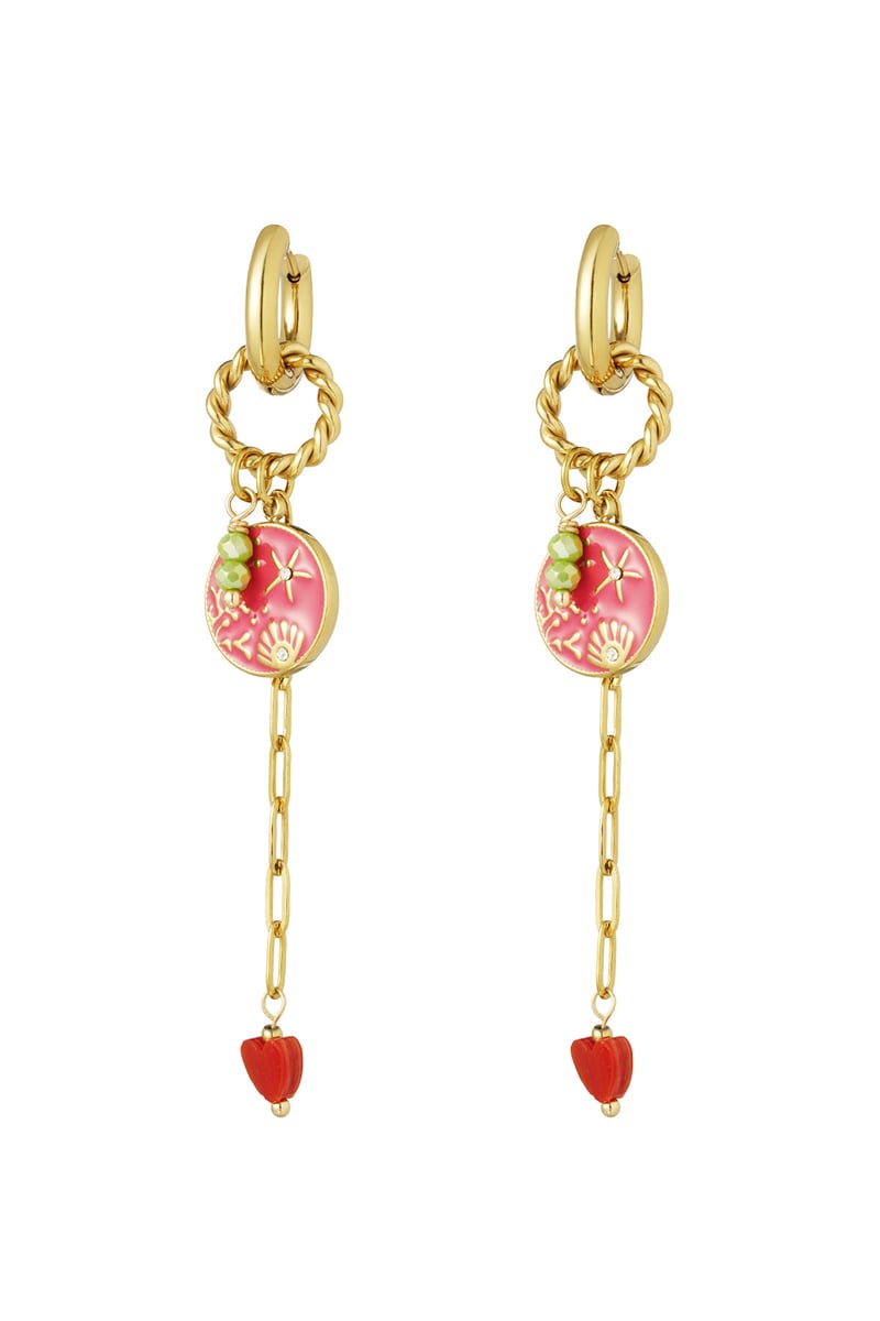 Oorbellen dazzling day - Roze