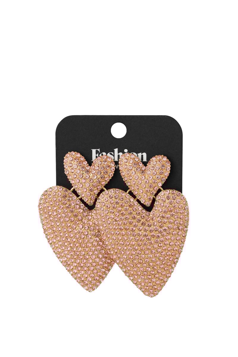 Chasing love oorbellen - roze