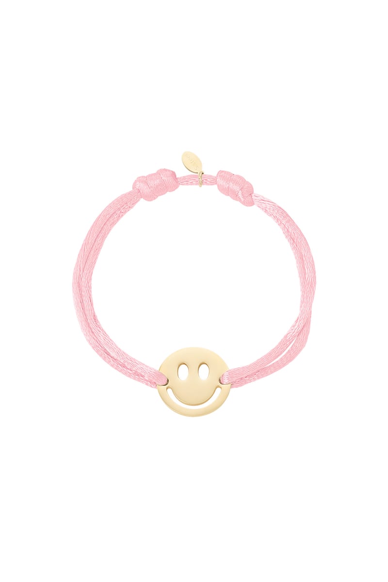 Satijnen armband met smiley