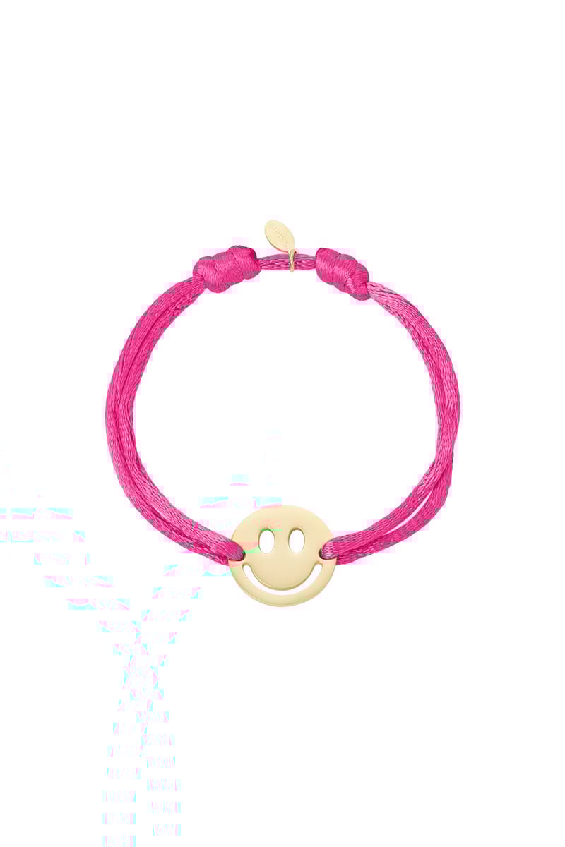 Satijnen armband met smiley