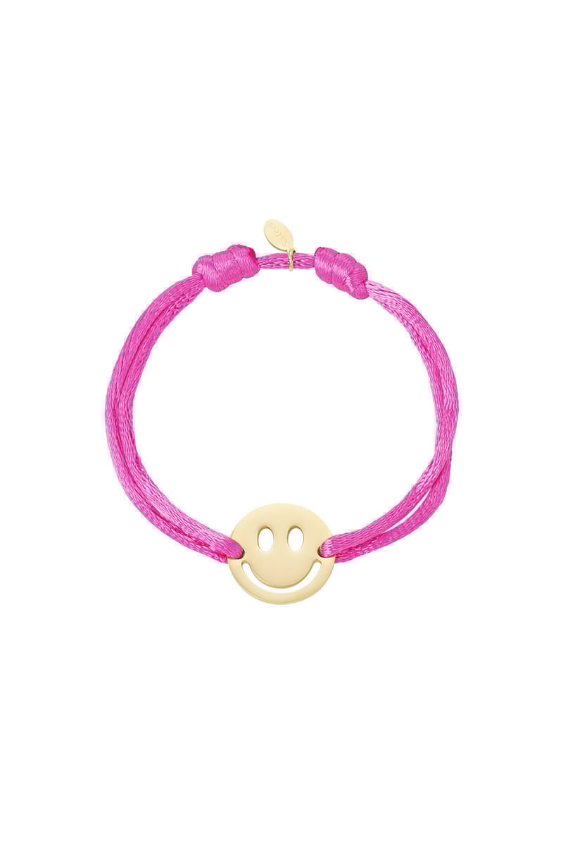 Satijnen armband met smiley