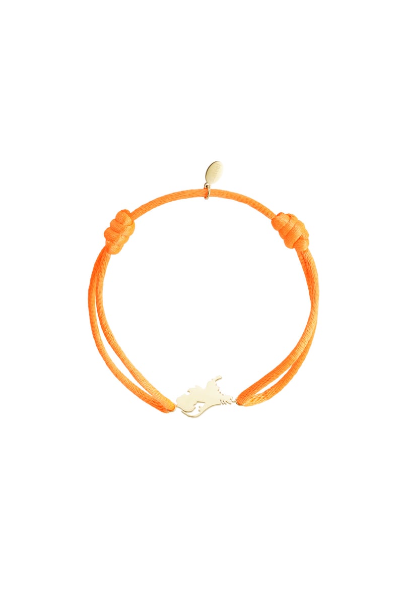 dutchie satijnen armband - oranje 