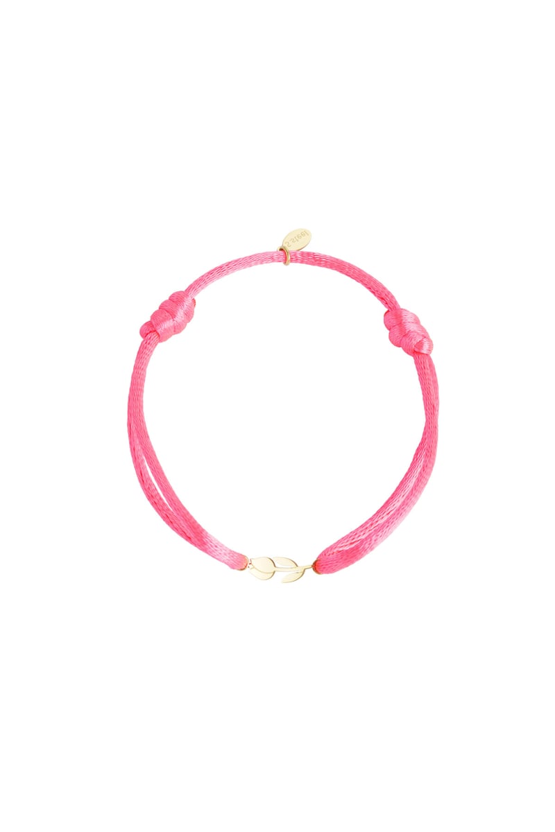 Satijnen armband tulp - fuchsia