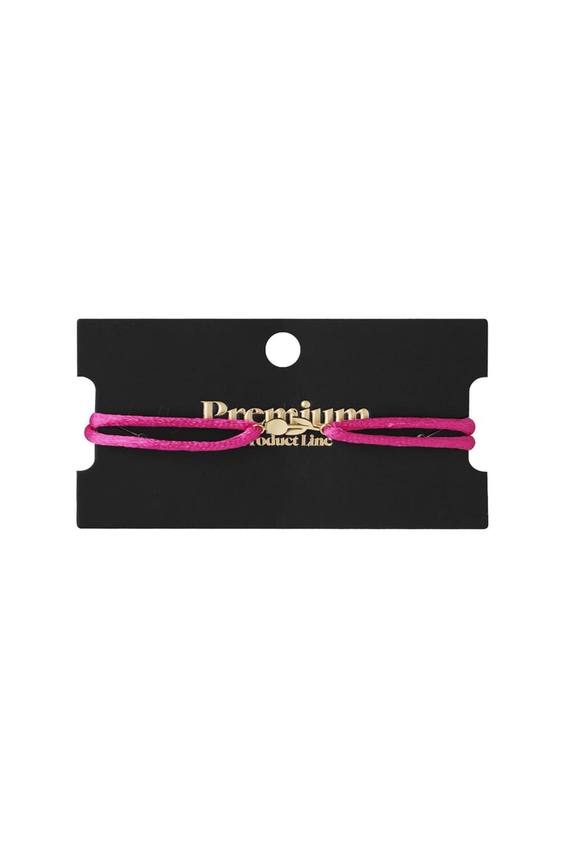 Satijnen armband tulp - fuchsia