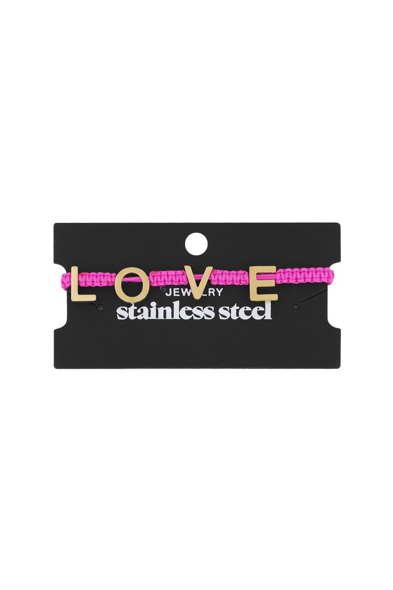 LOVE armband - fuchsia