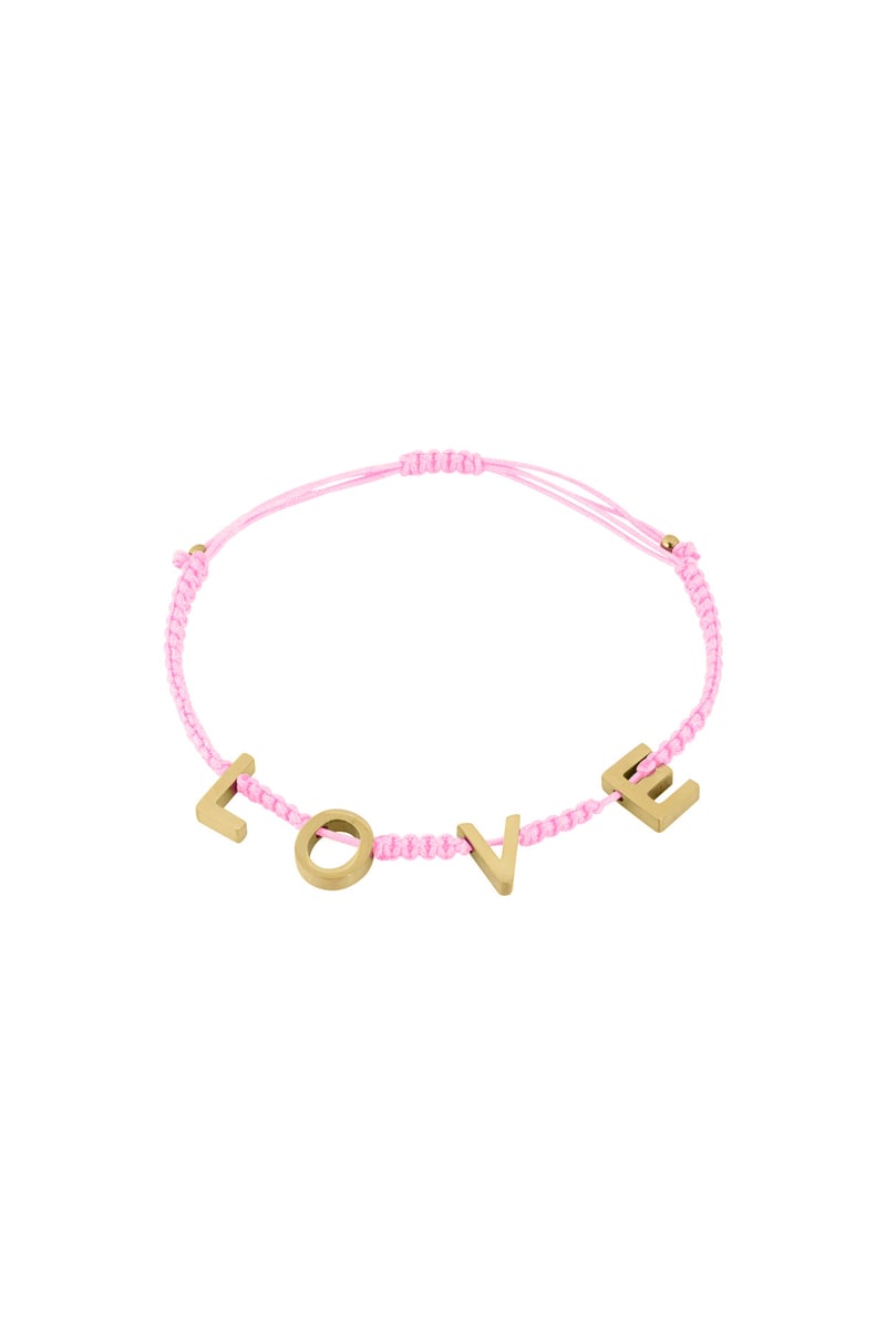LOVE armband - fuchsia