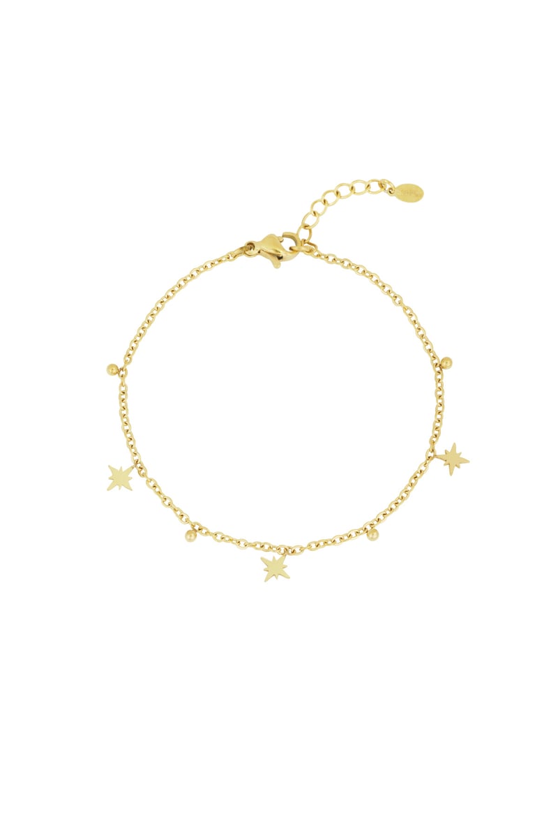 shining stars armband - Goud kleur keur