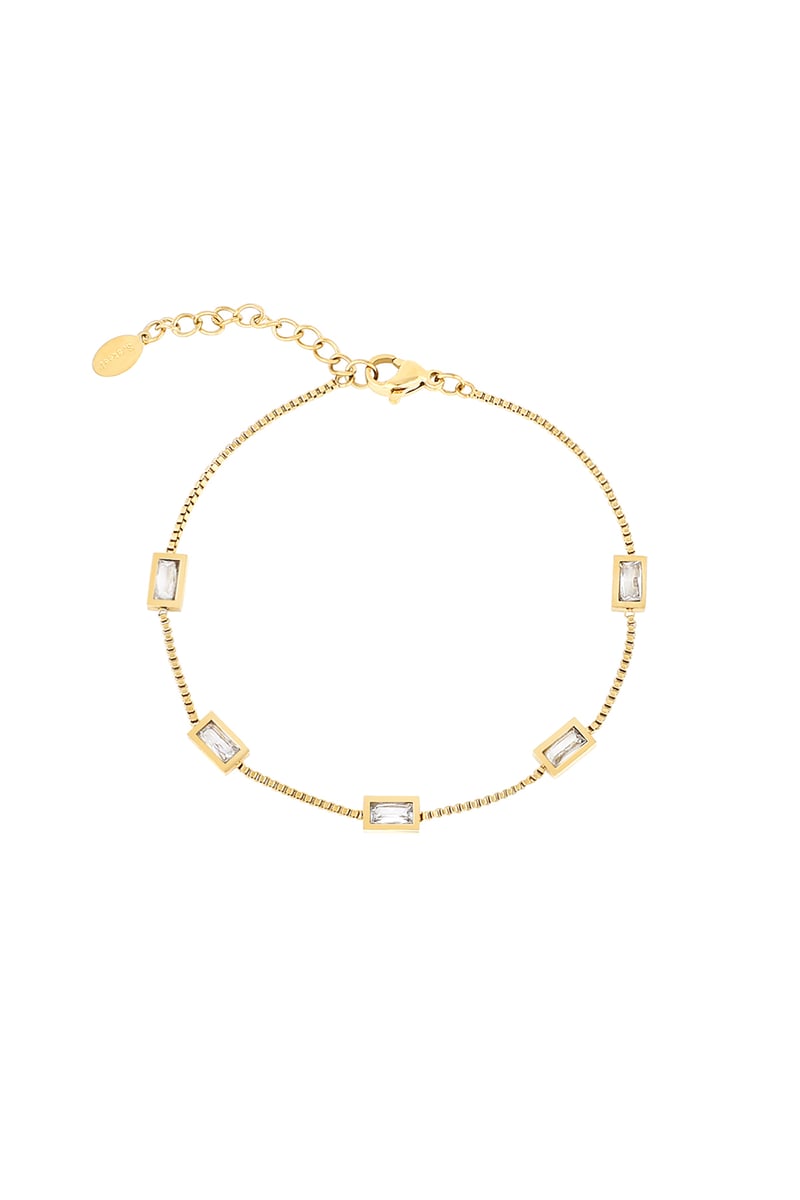 Diamond glow armband - Goud kleur 