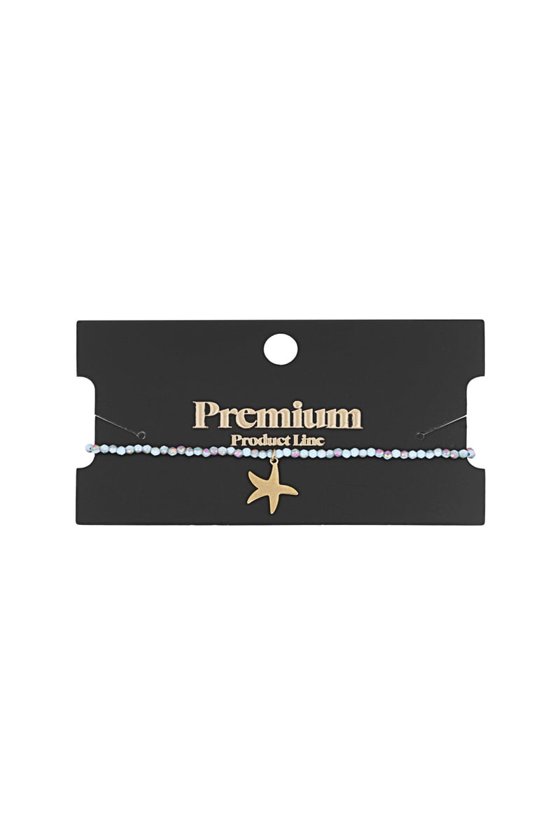 Armband kleurrijke zeester - Lichtblauw