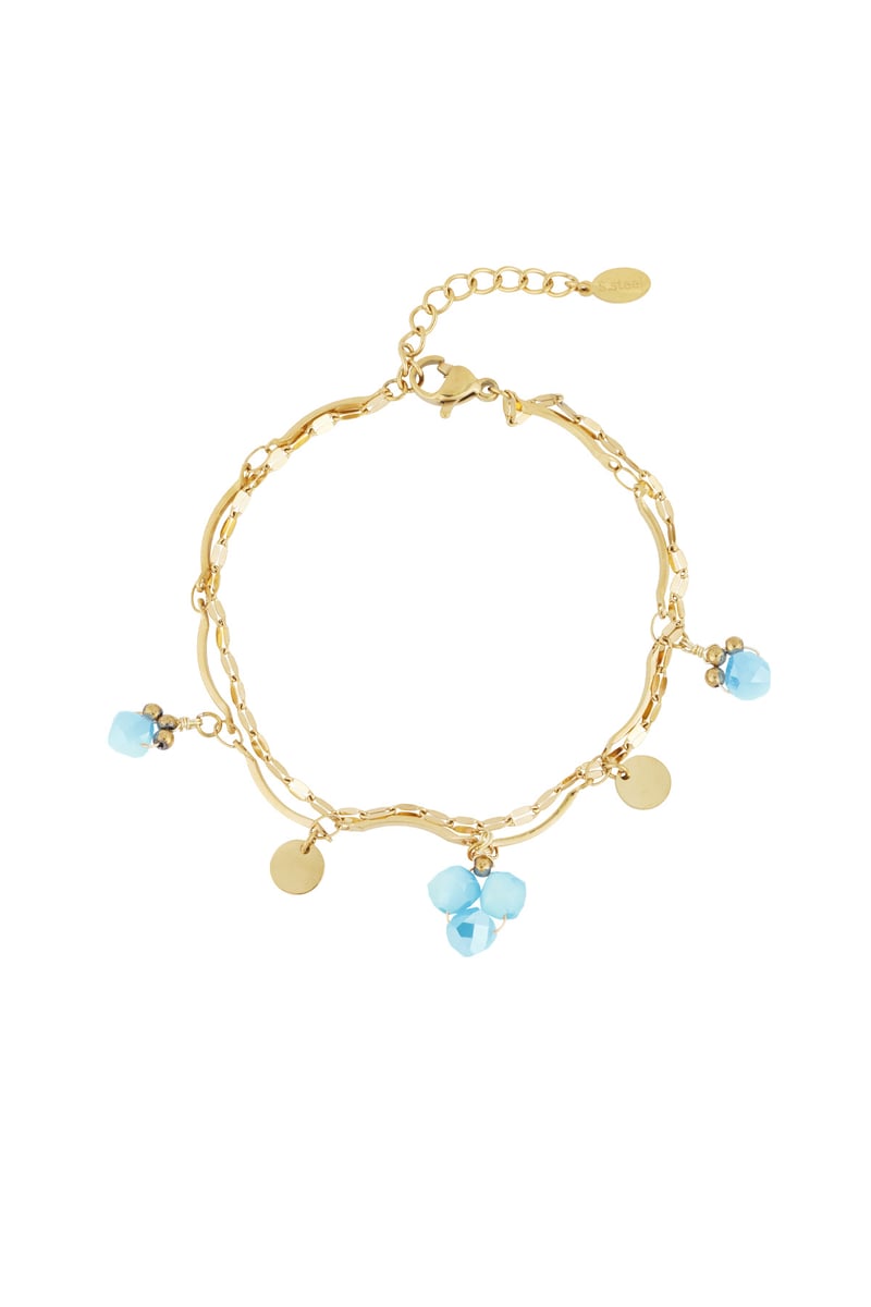 Blue beads Bracelet - Light Blue