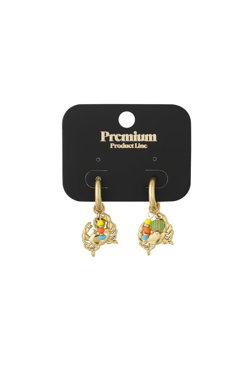 Krab oorbellen - Goudkleur