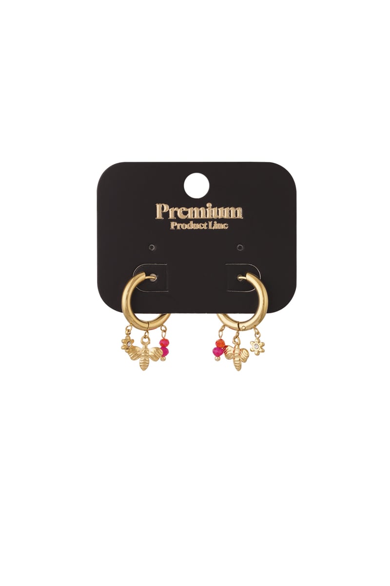 Bijenhanger oorbellen - zilverkleur