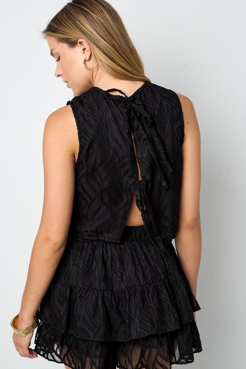 Co-ordset Witte Bladeren - Mouwloze Tops