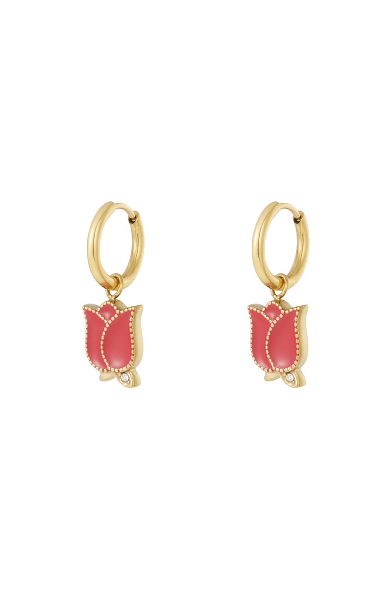 Oorbellen van roestvrij staal met bloemenmotief, casual, dagelijks, eenvoudig, serie, damessieraden