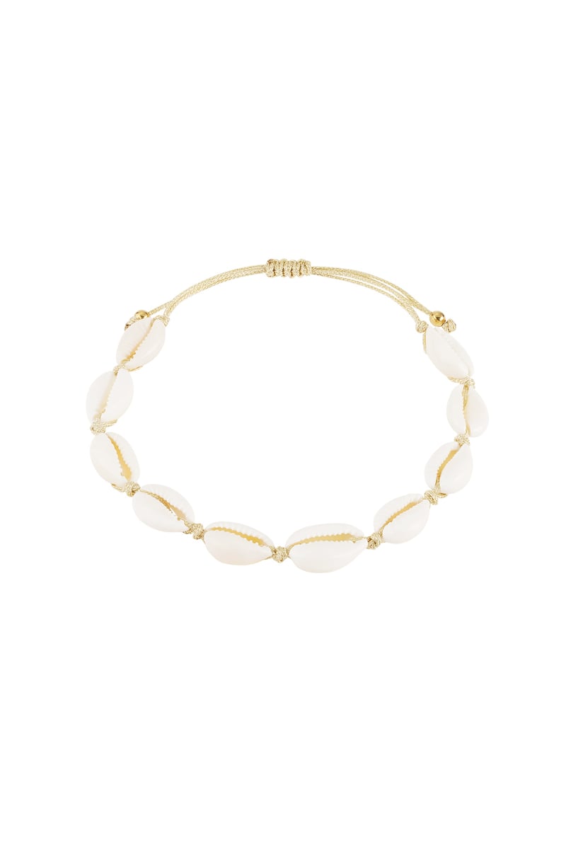 Enkelbandje Shell Beach Goud kleur Schelpjes