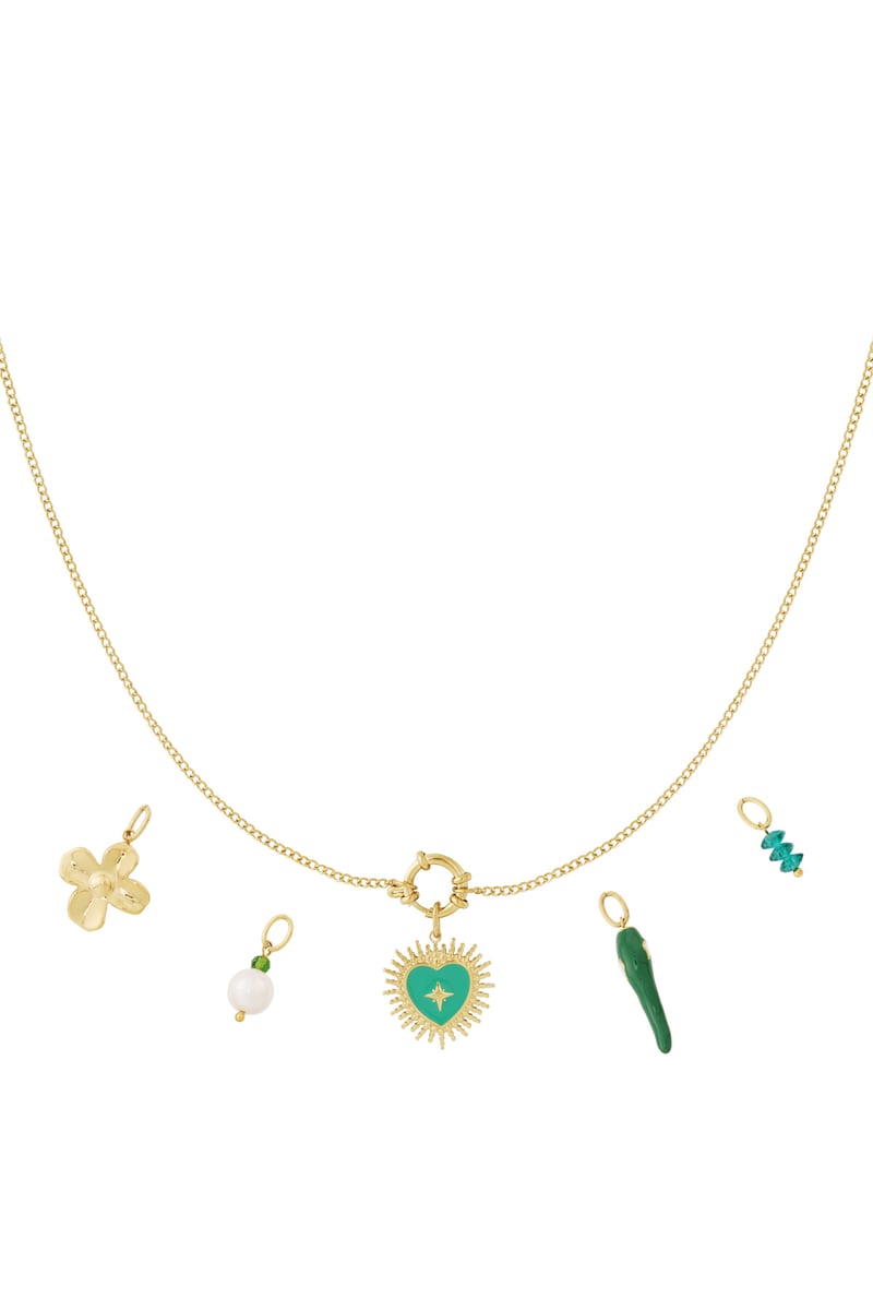 Groene hart DIY ketting