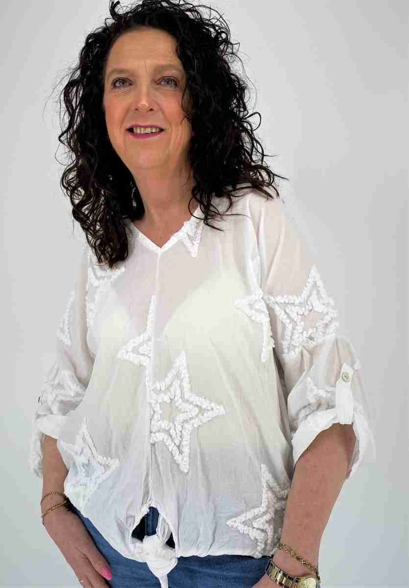 knoop V hals shirt
