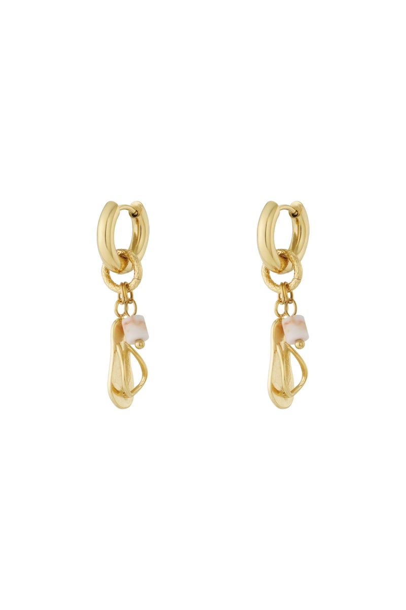 Flip Flops oorbellen met kraal