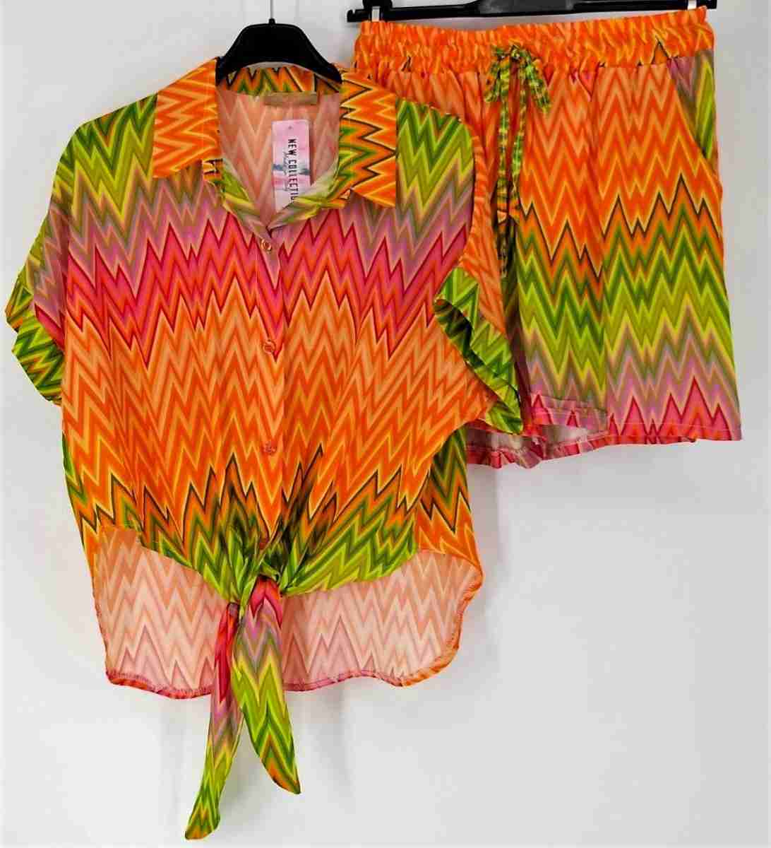 Set Anna Knoopblouse met Short