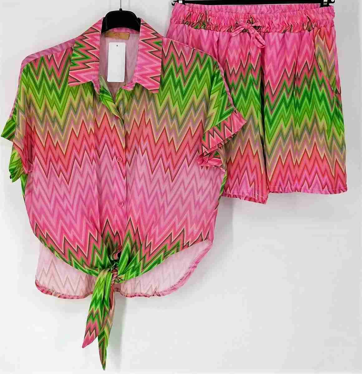 Set Anna Knoopblouse met Short