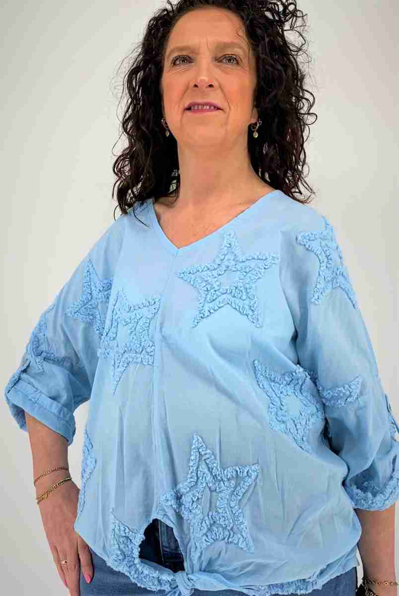 knoop V hals shirt