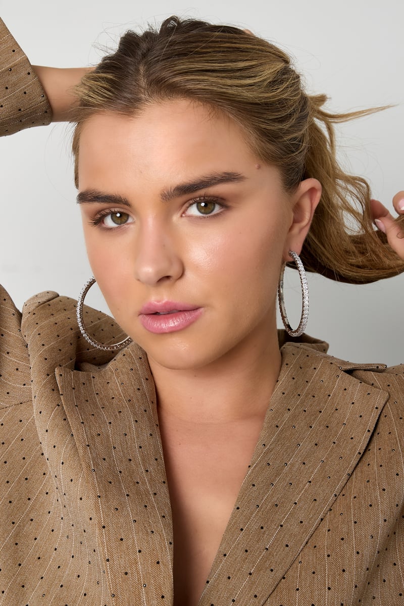 Koperen creolen geometrische elegante kerst luxe serie dames sieraden