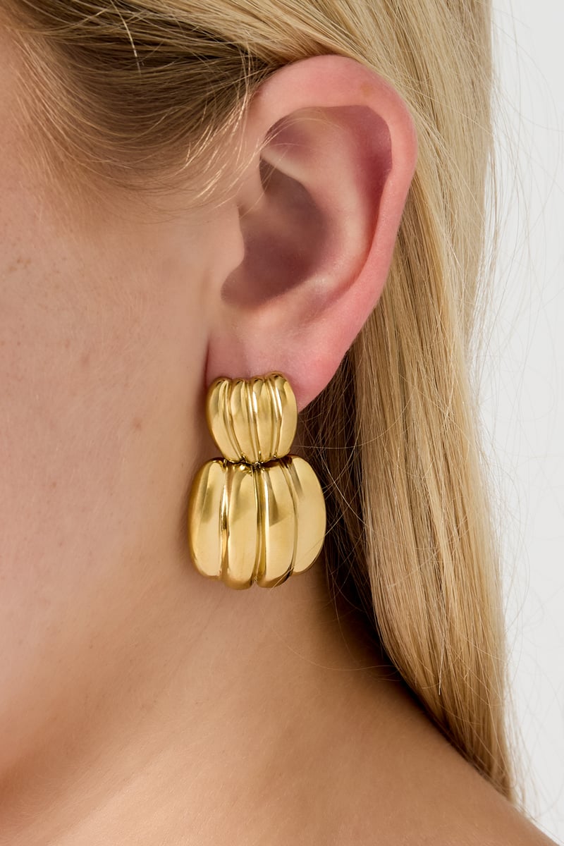 Oorbellen van roestvrij staal, geometrisch, casual, dagelijks, eenvoudig, serie, damessieraden