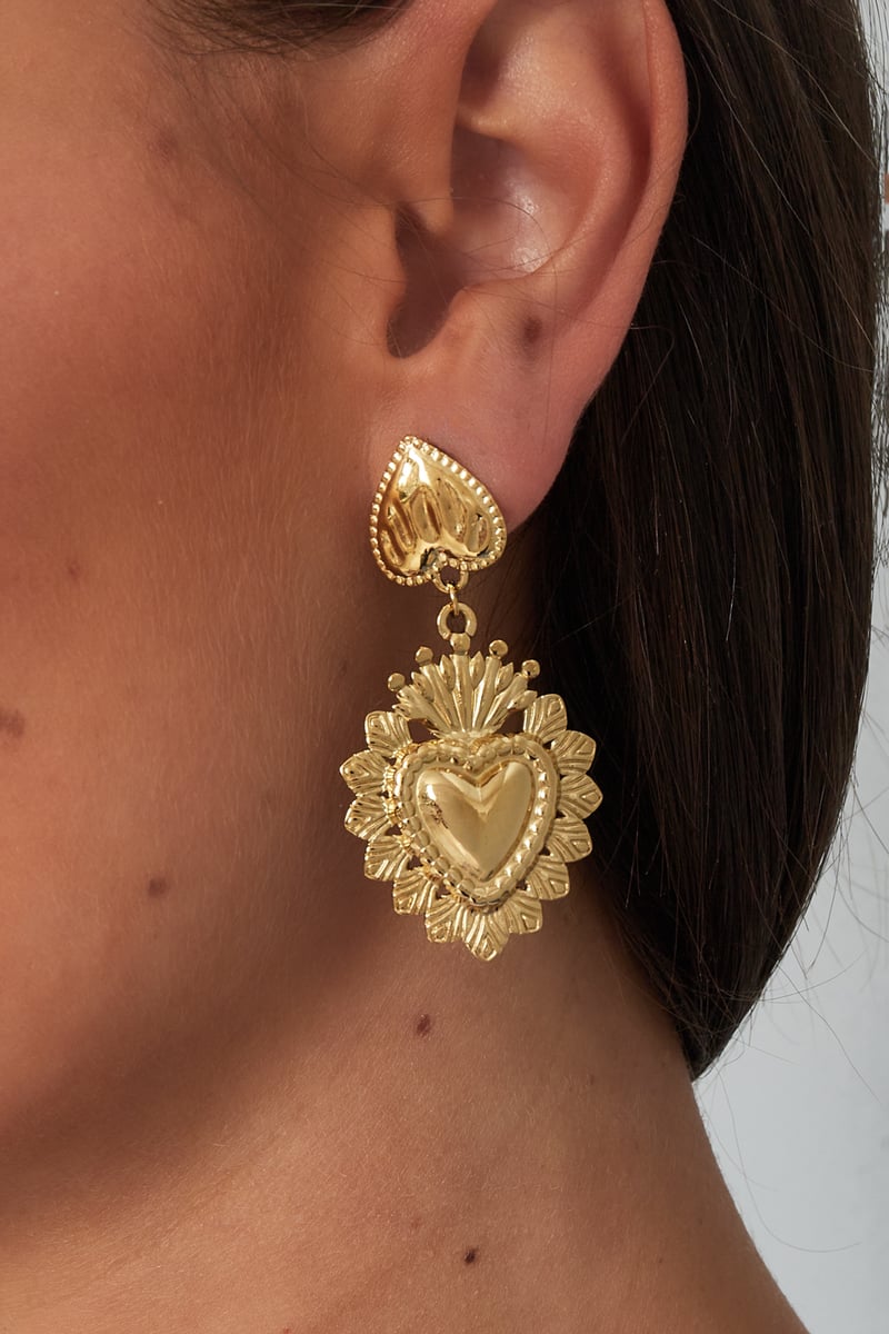 Omgekeerde hart oorbellen