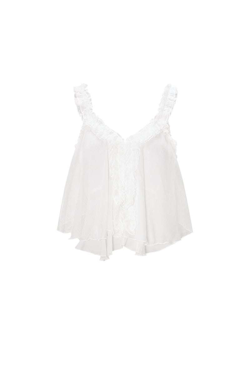 Dromerige top met ruches