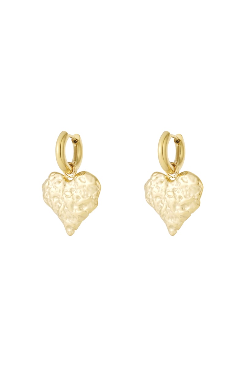 Textured Hearts oorbellen