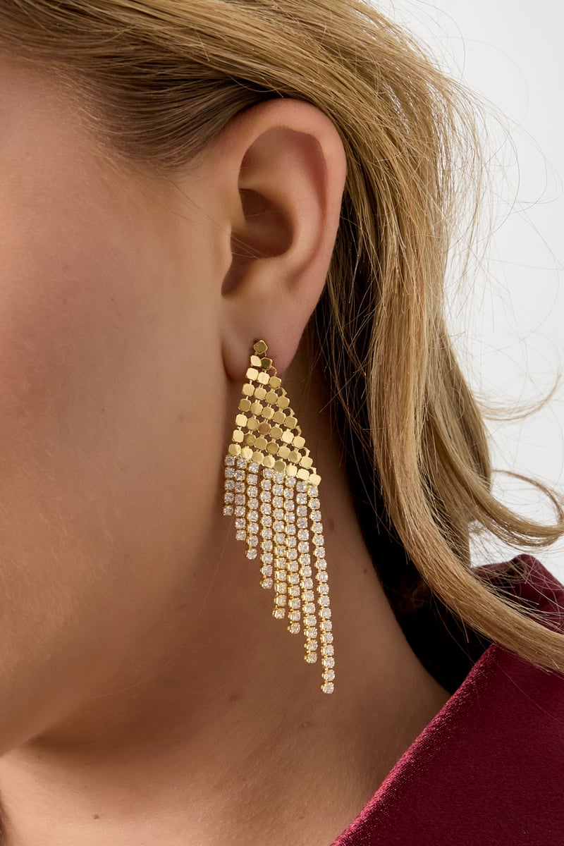 Koperen oorbellen Geometrisch Casual Kerst Eenvoudige serie Dames sieraden