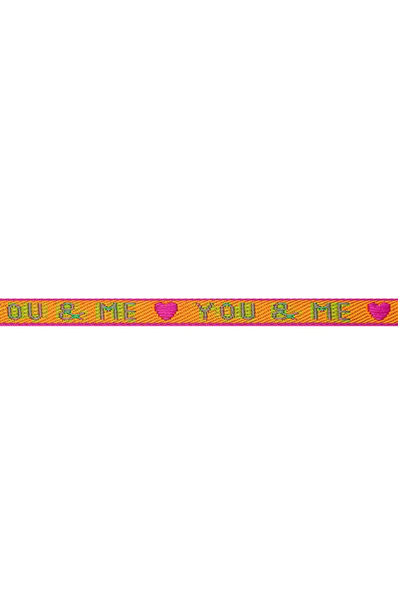Armbandbandje “You & Me&quot; Rood Polyester