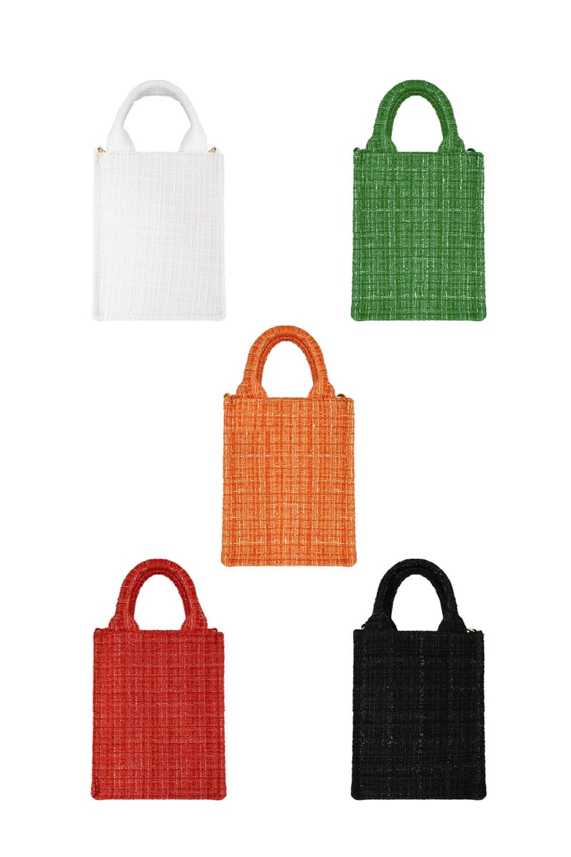 Handtas met patroon & bag strap - rood Polyester