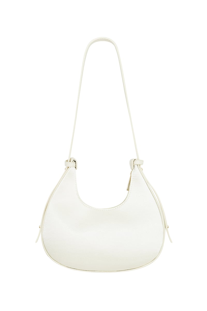 Croissant Tas Wit Glitters - PU