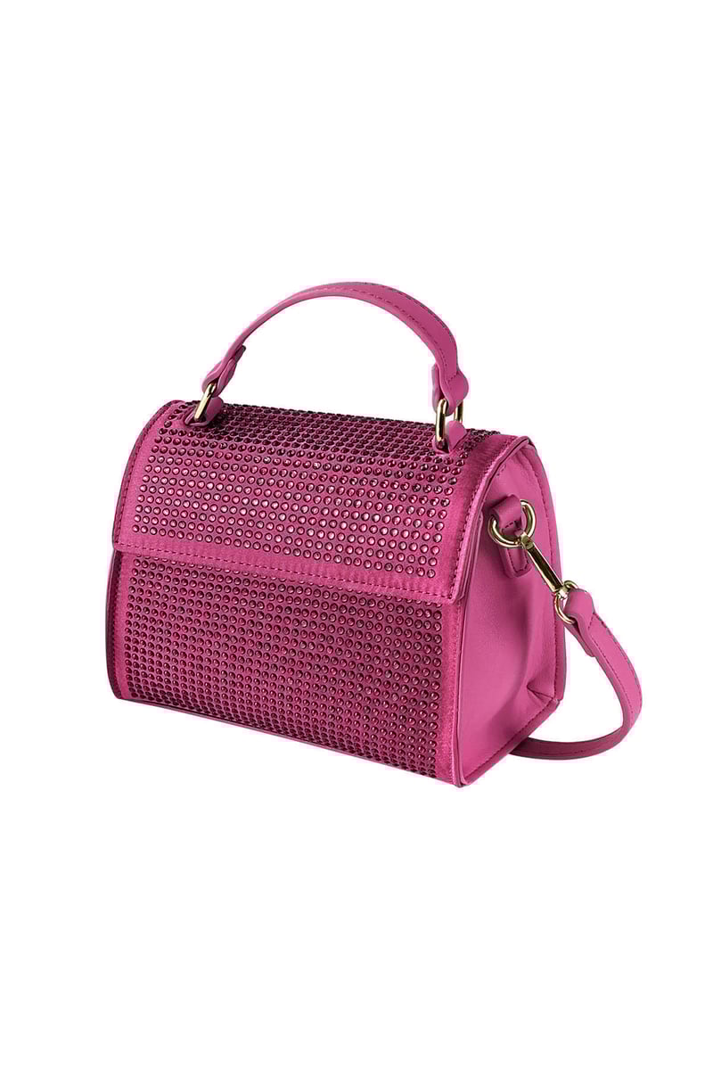 Handtas strass - lila PU