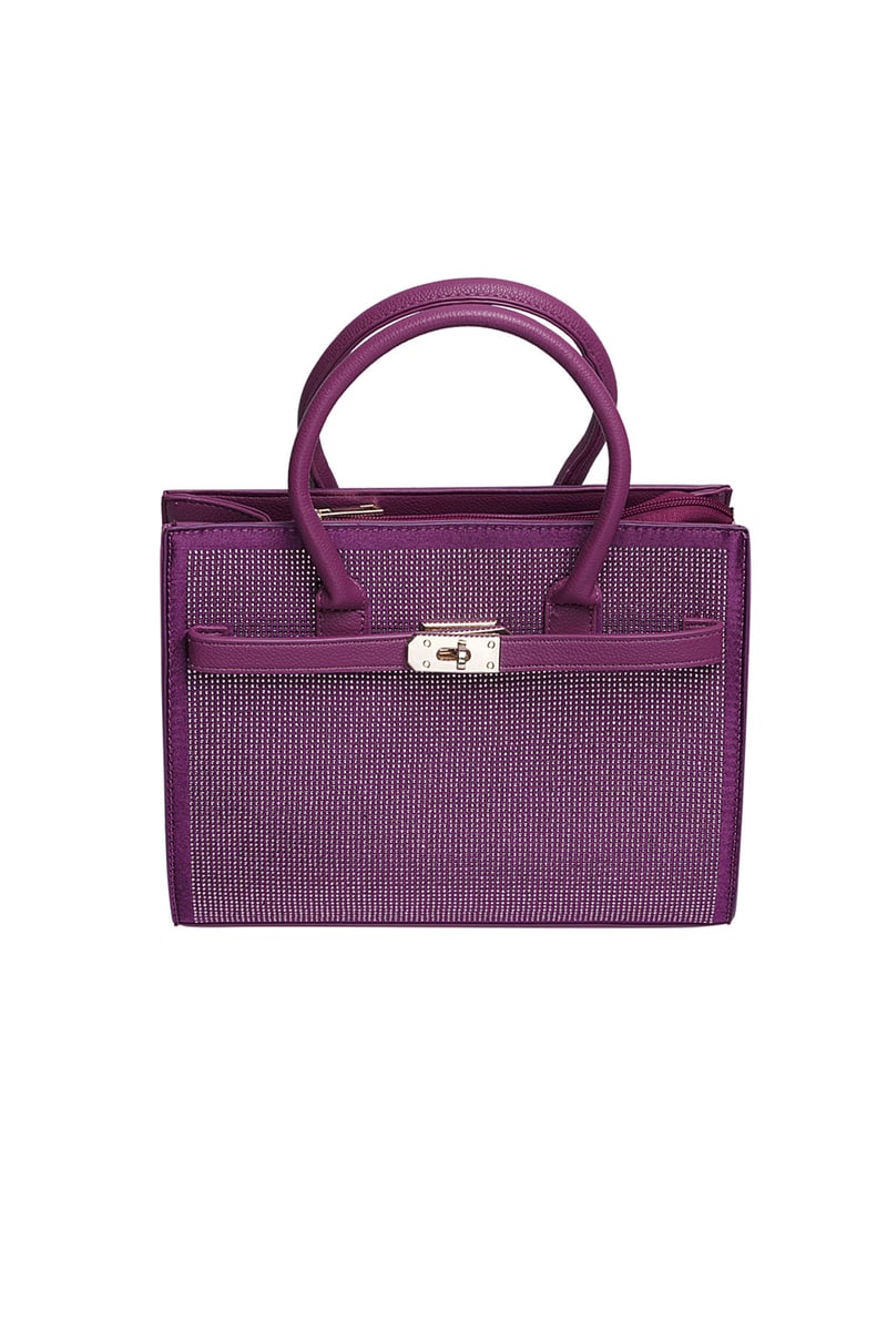 Handtas slot strass - fuchsia