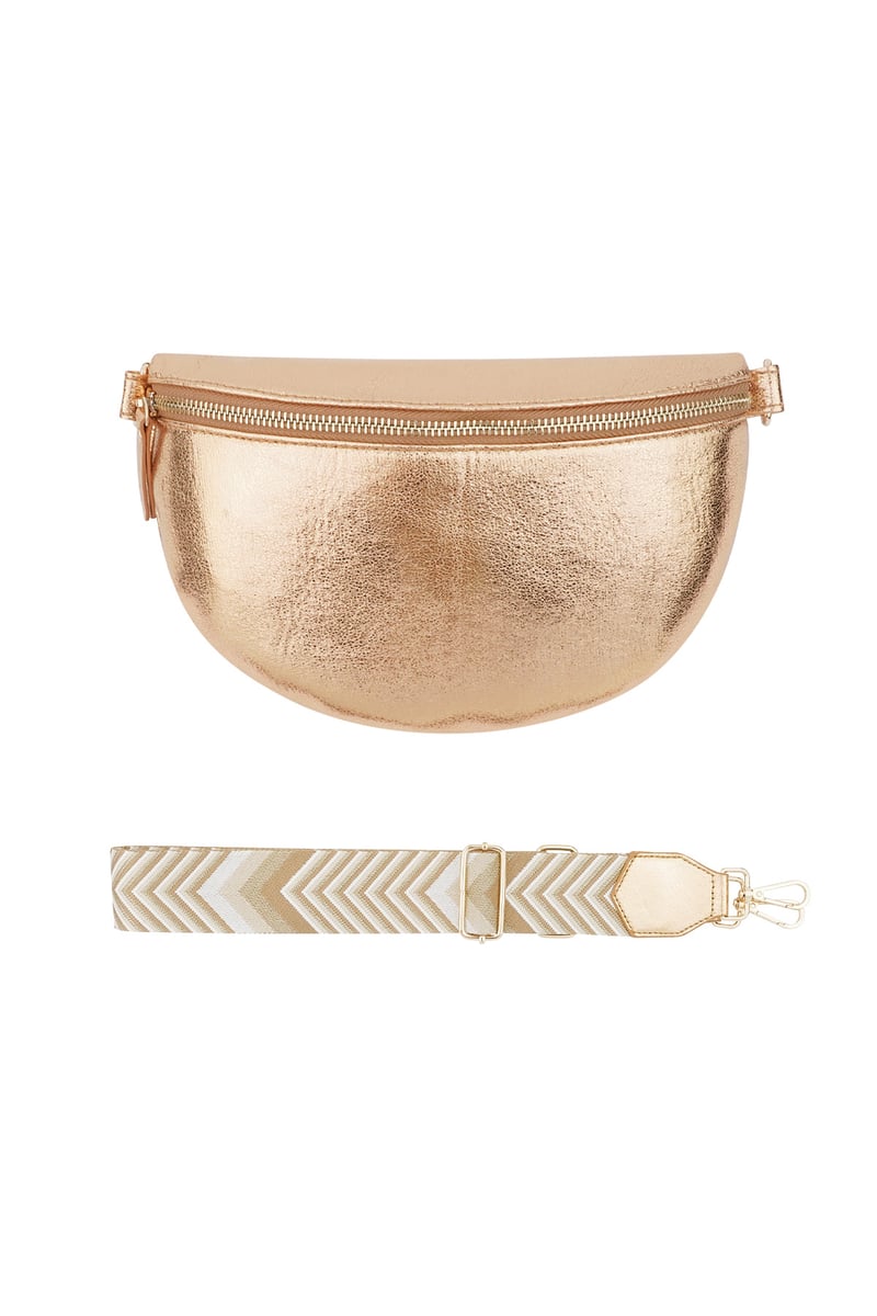 Bronze brilliance schoudertas - coppery