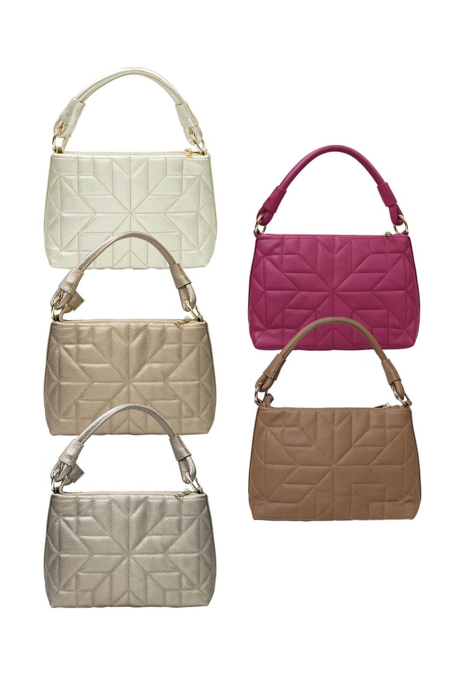 Gestikte handtas bruin - Accessoires/Tassen/Schoudertassen - Fashionistisch