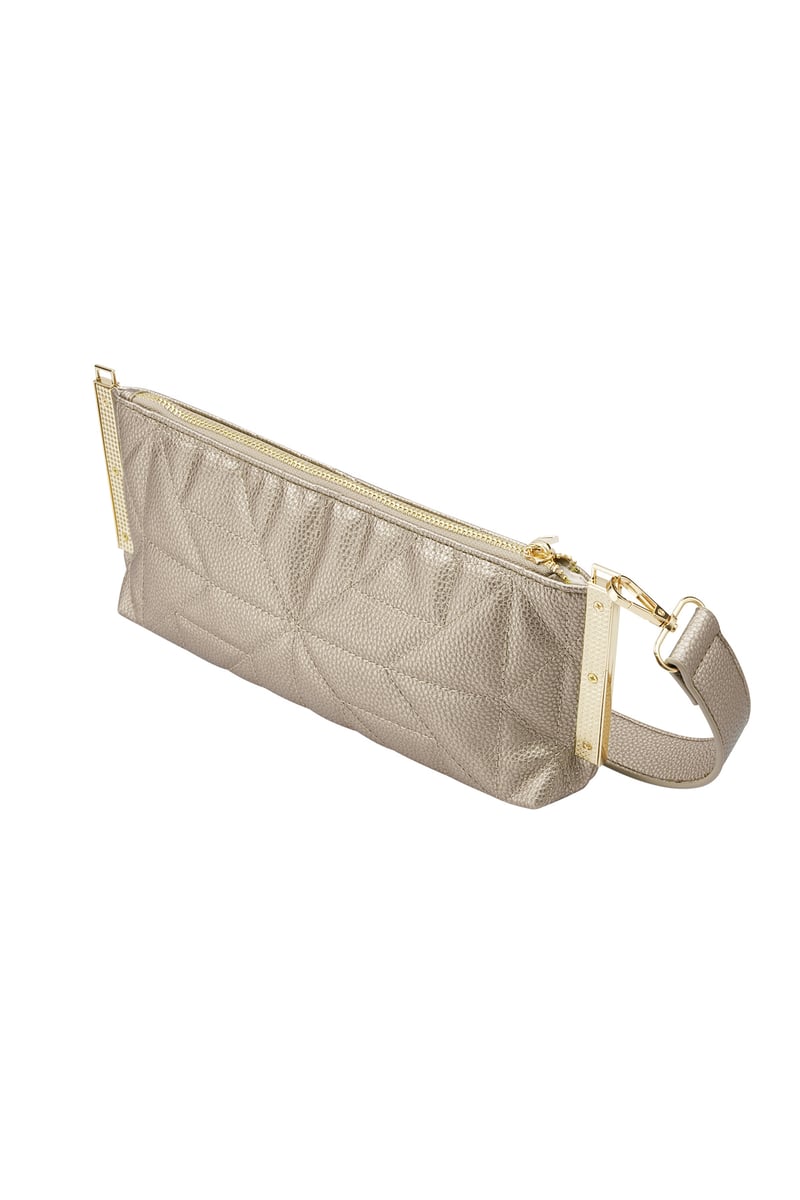 Gestikte clutch gouden hardware - koper