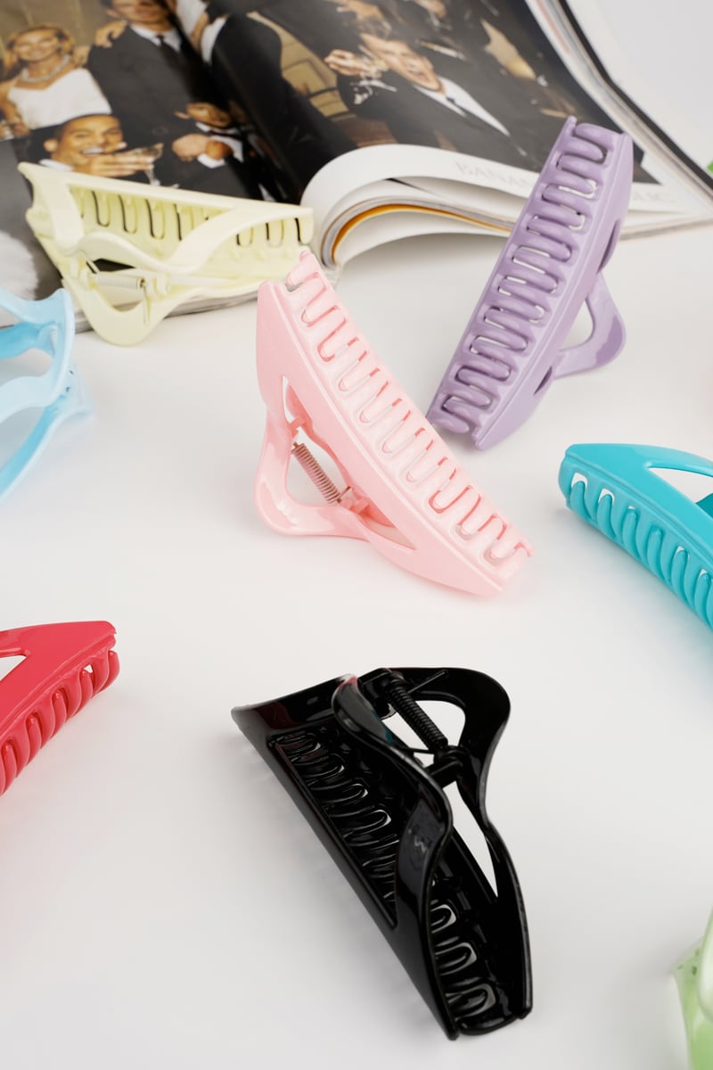 Haarclip zomerse triangle - fuchsia