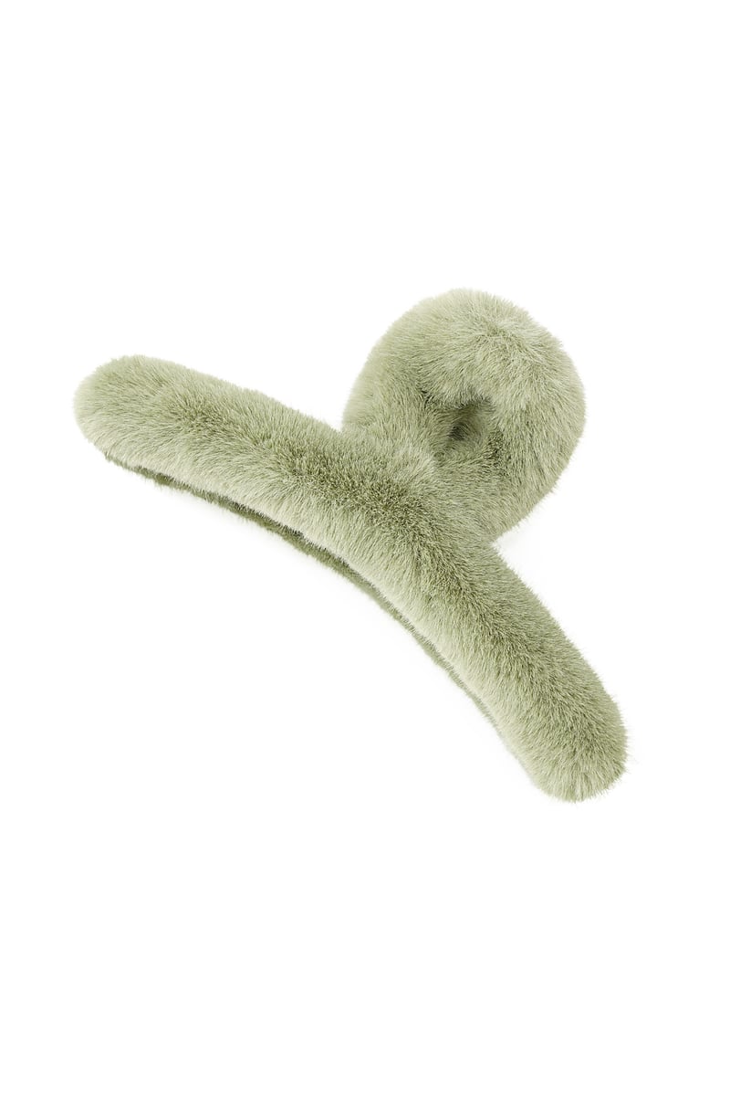 Faux fur haarclip - beige