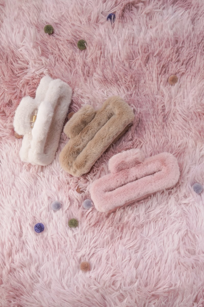 Haarklem fluffly recht - wit