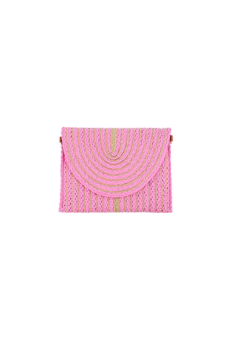 Zomer clutch living life - gebroken wit