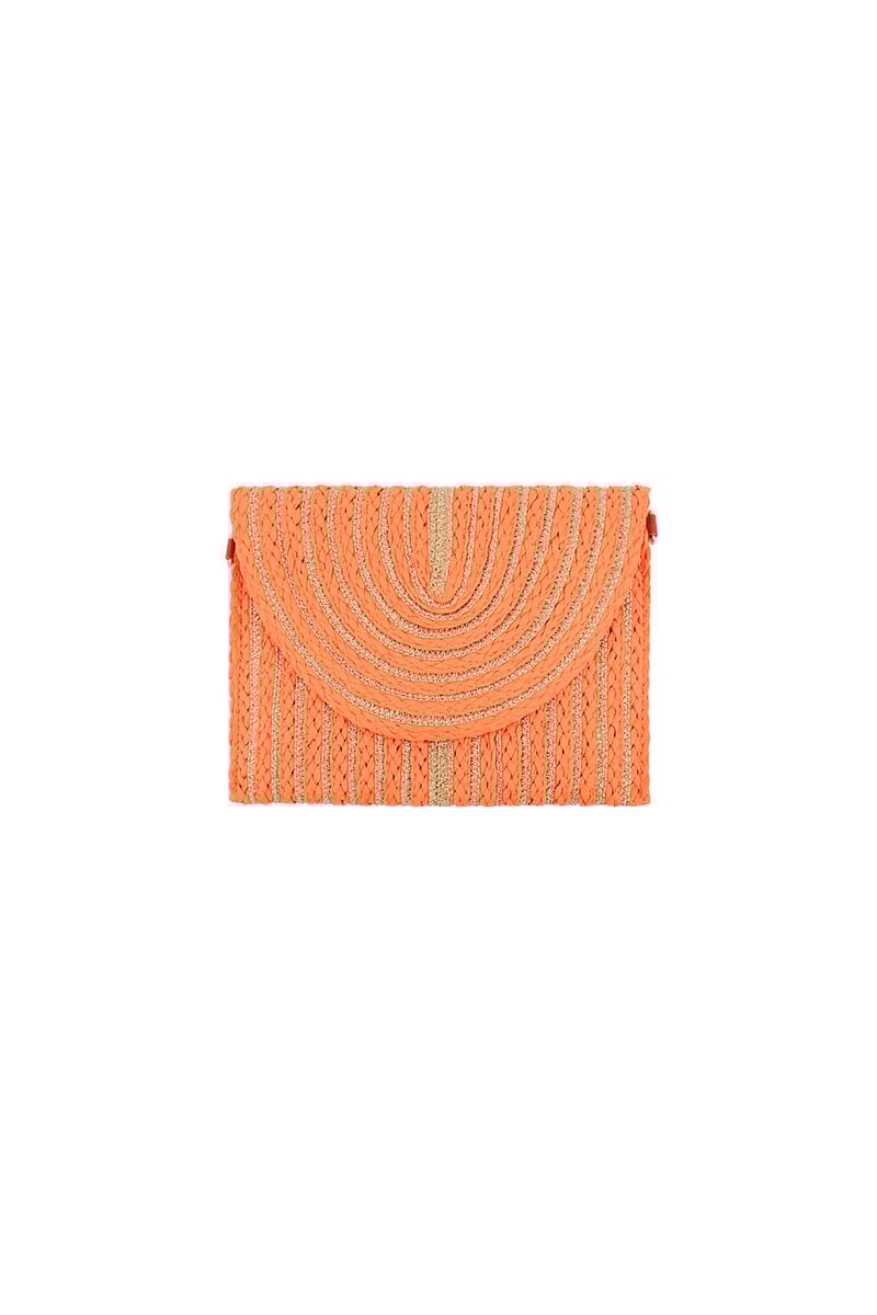 Zomer clutch living life - gebroken wit