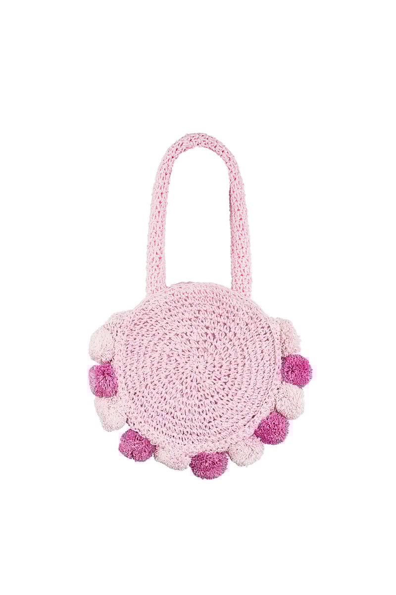 Pom pom beach bag - groen