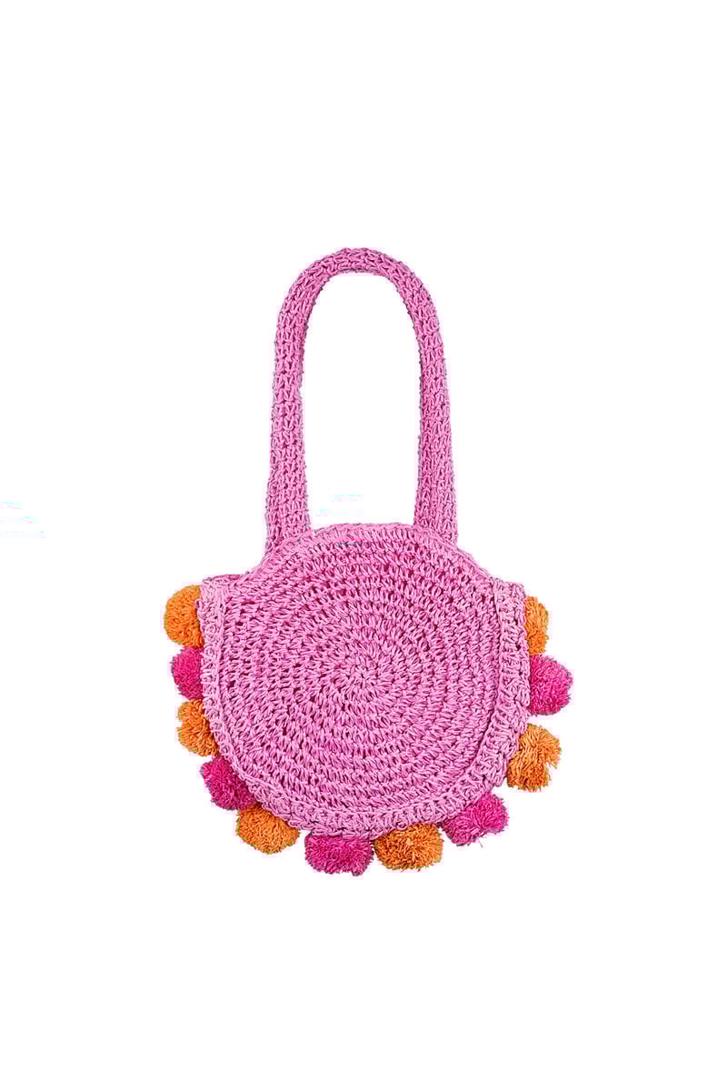 Pom pom beach bag - groen