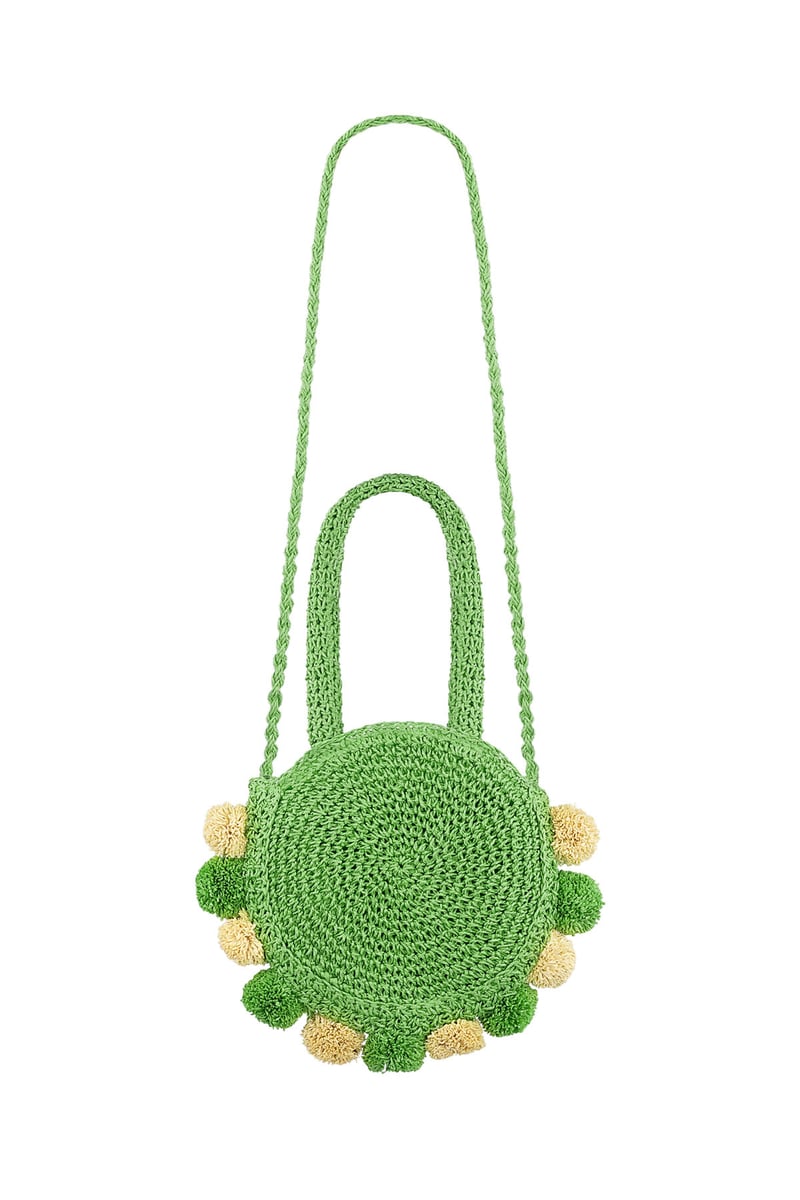 Pom pom beach bag - groen
