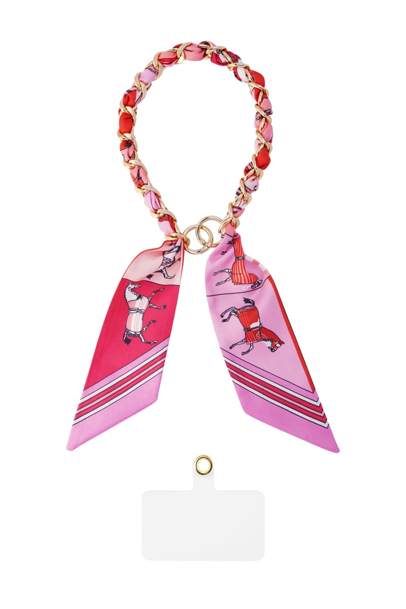 Telefoonkoord satijn luxe - multi