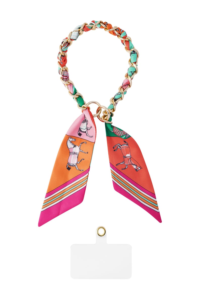 Telefoonkoord satijn luxe - multi