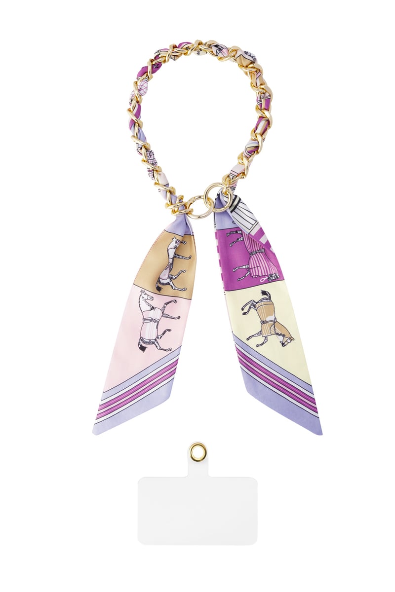 Telefoonkoord satijn luxe - multi